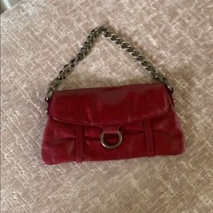 Red Hobo wristlet/small purse with chain.